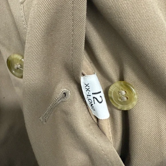 Vintage Burberrys Trench Coat Long Beige Nova Check Wool Liner - Picture 8 of 12